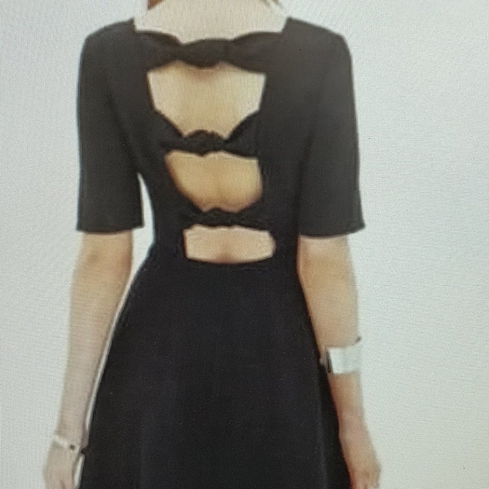 Bow Black Dress